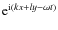 ${\rm e}^{{\rm i}(kx+ly-\omega t)}$