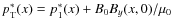 $p_{\rm T}^*(x)=p_1^*(x)+B_0B_y(x,0)/\mu_0$
