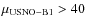 $\mu _{\rm USNO-B1} > 40$