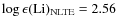 $\log{\epsilon({\rm Li})_{\rm NLTE}} = 2.56$