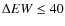 $\Delta EW\leq40$