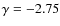$\gamma=-2.75$
