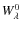 $W_{\rm\lambda}^{0}$