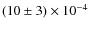 $(10\pm 3)\times 10^{-4}$