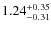 $\rm 1.24_{-0.31}^{+0.35}$