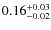 $\rm0.16^{+0.03}_{-0.02}$