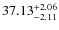 $\rm 37.13_{-2.11}^{+2.06}$