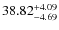 $\rm 38.82_{-4.69}^{+4.09}$