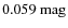 $0.059~{\rm mag}$