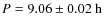 $P = 9.06 \pm 0.02~{\rm h}$