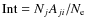 ${\rm Int}=N_{j} A_{ji}/N_{\rm e}$