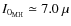 $I_{0_{\rm MH}}\simeq 7.0~\mu$