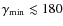 $\gamma_{\rm min}\lesssim 180$