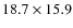 $18.7 \times 15.9$