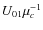 $U_{01} \mu _c^{-1}$