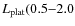 $L_{{\rm plat}}(0.5{-}2.0$