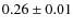$0.26\pm0.01$
