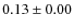 $0.13\pm0.00$