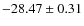 $-28.47\pm0.31$