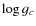 $\log g_c$