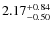 $\rm 2.17_{-0.50}^{+0.84}$