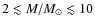 $2 \lesssim M/M_\odot \lesssim 10$