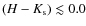 $(H-K_{\rm s})
\lesssim 0.0$