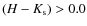 $(H-K_{\rm s}) > 0.0$