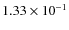 $1.33\times10^{-1}$
