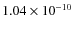 $1.04\times10^{-10}$