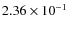 $2.36\times10^{-1}$