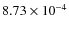 $8.73\times10^{-4}$