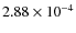 $2.88\times10^{-4}$