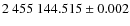 $2~455~144.515\pm0.002$