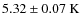 $5.32\pm0.07~{\rm K}$