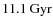 $11.1~{\rm Gyr}$