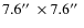 $7.6\hbox{$^{\prime\prime}$ }\times7.6\hbox{$^{\prime\prime}$ }$