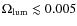 $\Omega_{\rm lum} \lesssim 0.005$