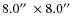 $8.0\hbox{$^{\prime\prime}$ }\times8.0\hbox{$^{\prime\prime}$ }$