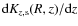 ${\rm d}K_{z,{\rm s}}(R,z)/{\rm d}z$