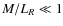 $M/L_R \ll 1$