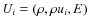 $U_i = (\rho, \rho u_i, E)$
