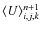 $\langle U \rangle _{i,j,k} ^{n+1}$