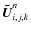 ${\vec {\tilde U}}^{n}_{i,j,k}$