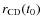 $r_{\rm CD}(t_0)$
