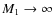 $M_1 \rightarrow \infty$