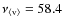 $\nu_{\langle {\rm v} \rangle}=58.4$