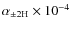 $\alpha_{\pm{}2\rm H}\times{10^{-4}}$
