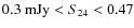 $0.3~{\rm mJy} < S_{24}<0.47$