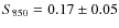 $S_{850}=0.17\pm0.05$